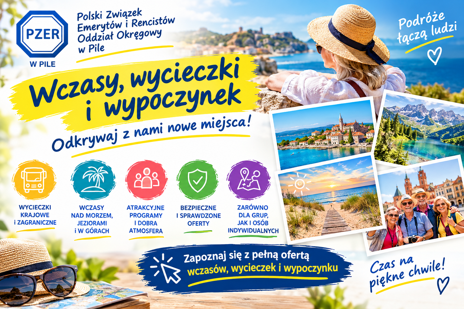 Wczasy, wycieczki i wypoczynek – oferta PZERiI w Pile